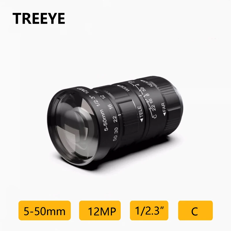 

HD 12MP 5-50MM C Lens 12Megalpixel 1/2.3"Varifocal FA CCTV Lens Manual Zoom Iris Focus Video Surveillance Camera Industrial Lens
