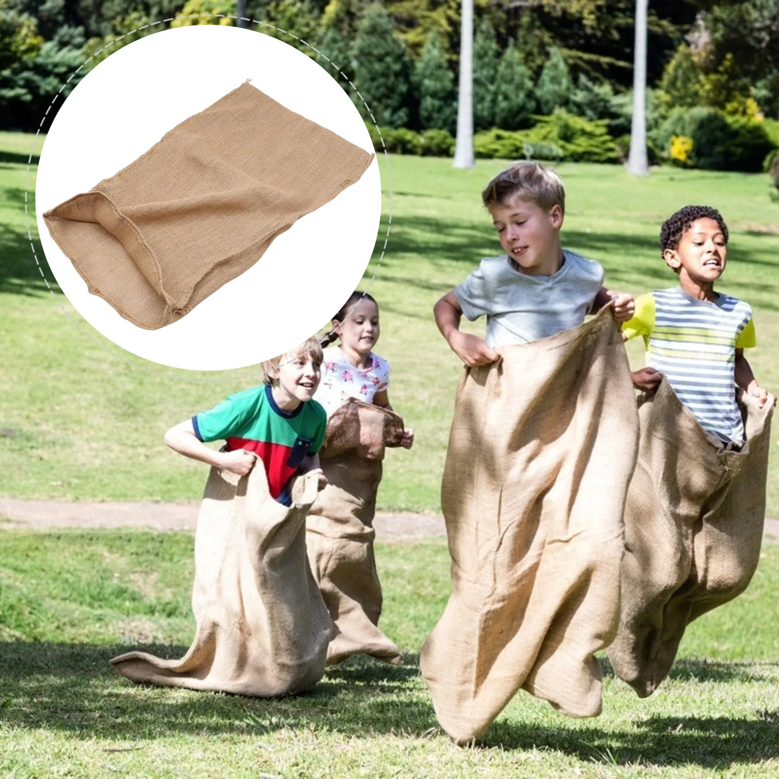 1pc Large Burlap Bag For Planting Gardening Storage Grow Jute Sand Flood Control Sack Outdoor Race Party Bag Potato Sack