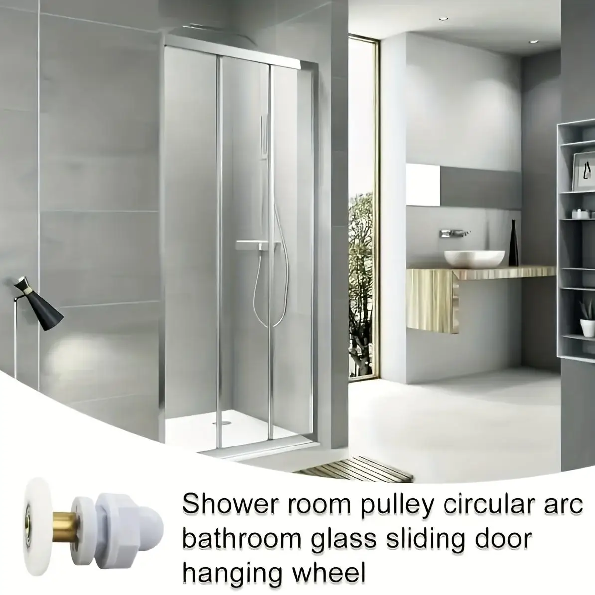 4-Pack 23Mm Sliding Door Rollers for Shower Glass Doors & Bathroom Cabinets - Durable White Plastic & Core Track Wheels
