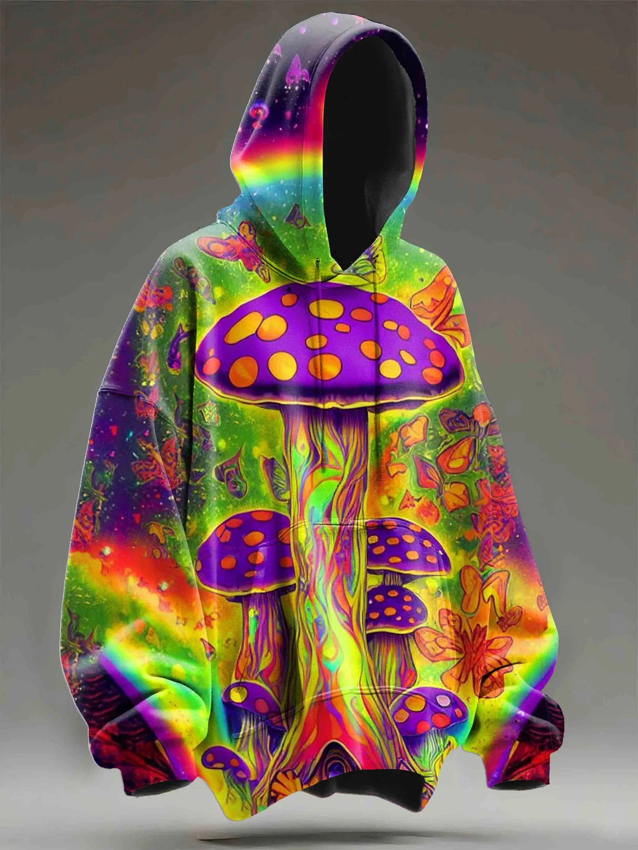 2027 Colorful Psychedelic Mushrooms 3D Printed Hoodie Sweatshirt Casual Women Men Hoodies Streetwear Fashion - view 4