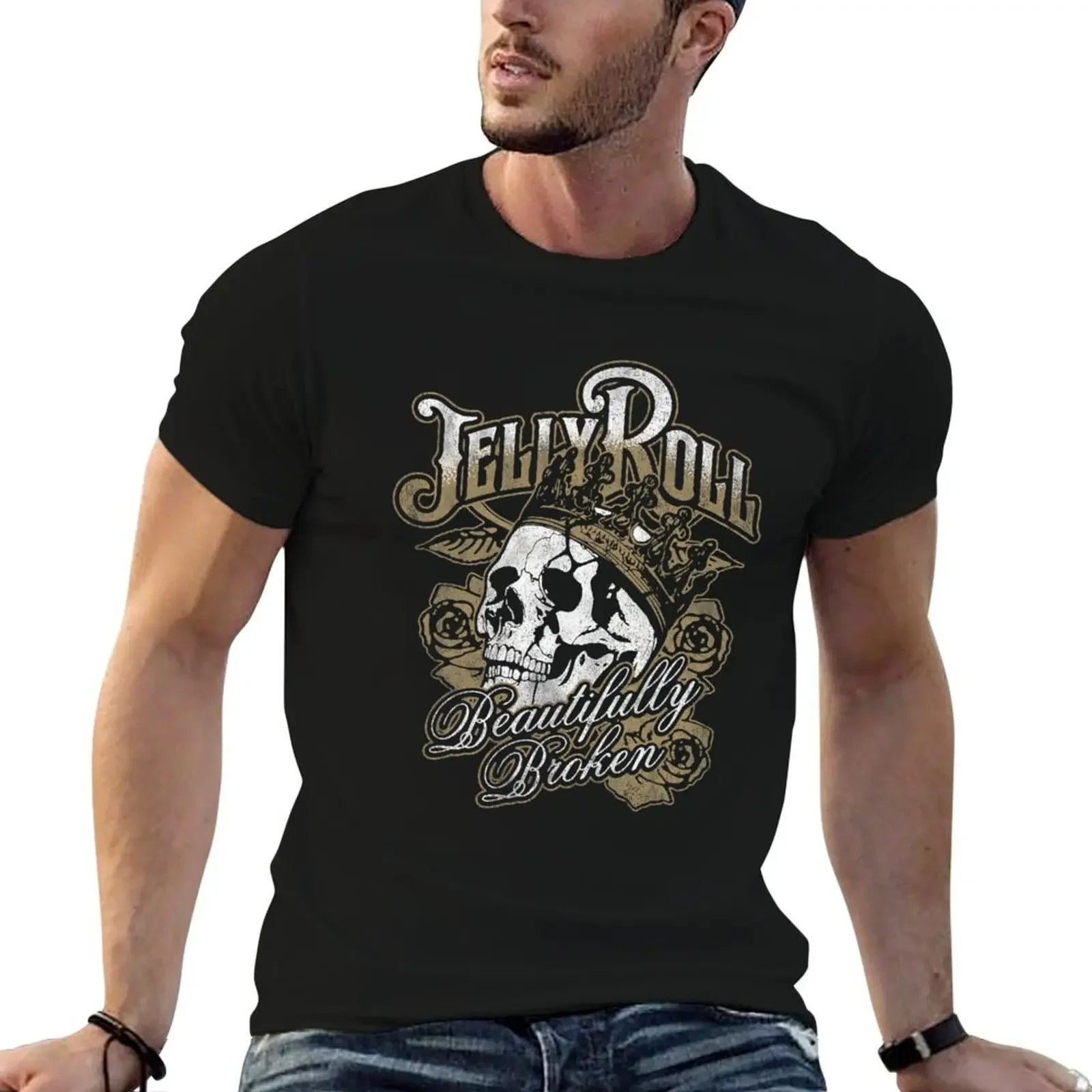 

Jelly Roll For Beautifully Broken Tour 2024, Jelly Roll Fan Gifts T-Shirt anime man clothes mens designer t shirt