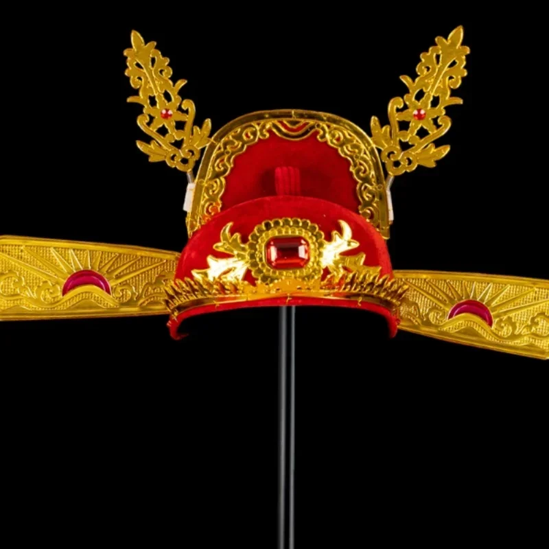 Chinese Antique Official Cap Ancient Zhuang yuan Cap Costume Children Adults Opera Hats Wedding groom Hats Funny Cosplay