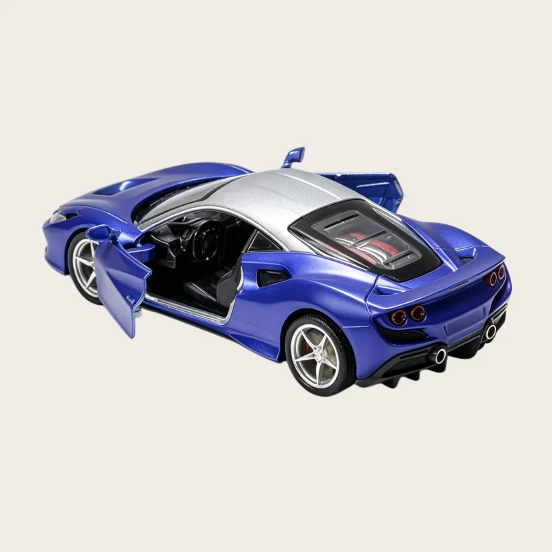 Bag-packed 1/36 scale die-casting supercar model, return force function, door design, simulated alloy car toy, holiday gift view 3