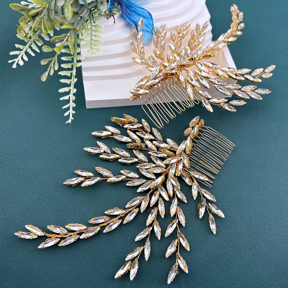 

DZ061 Rhinestone Hair Comb Crystal Bride headdress Woman Tiara Fashion Wedding Headpiece Bridal Headwear Party Hair Ornaments
