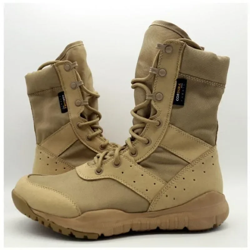 Men\'s Work Shoes Light MenAnkle Boots Lace Up Boot Fashion Mesh Motorcycle Boots