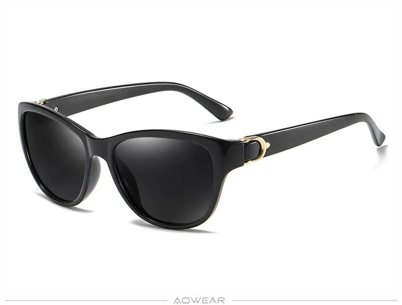 AOWEAR Markendesigner Vintage Polarisierte Sonnenbrille für Frauen Cat Eye Fashion Shades Sonnenbrille mit Etui – Detail 8