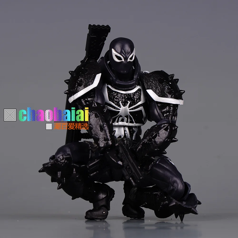 Kaiyodo Yamaguchi Style Surprise Agent Venom Action Figure Model, Poseable with Special Bonus