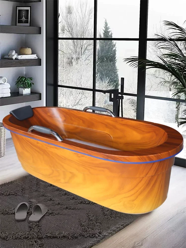 Integrated seamless and independent household movable bathtub for beauty salons and clubs