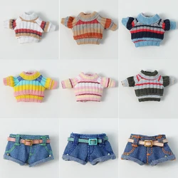 Ob11 Doll Baby Clothes 1/12 Bjd Clothes Cute Rainbow Short Sleeve Sweater Diy Dress Up Toys For Obitsu 11 Gsc Molly 1/8 1/12 Bjd