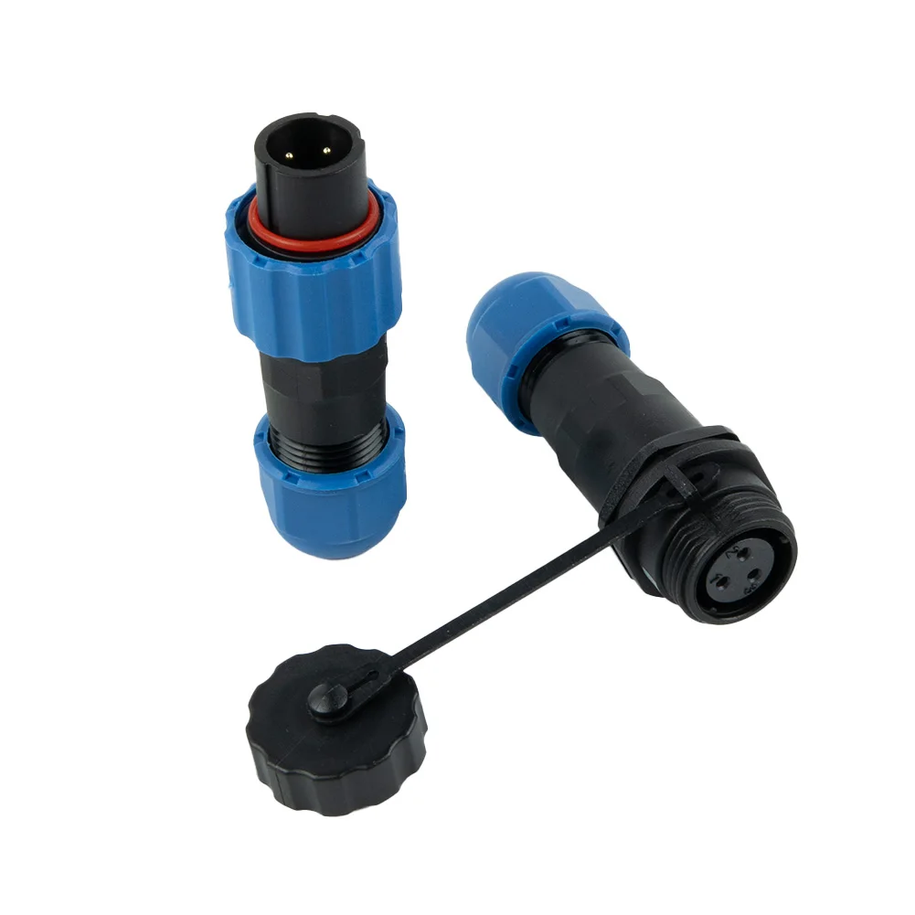SP13 7 Pin IP68 Aviation Connector with PA66 Shell and Silicone Seal for Outdoor Electrical System Compatibility