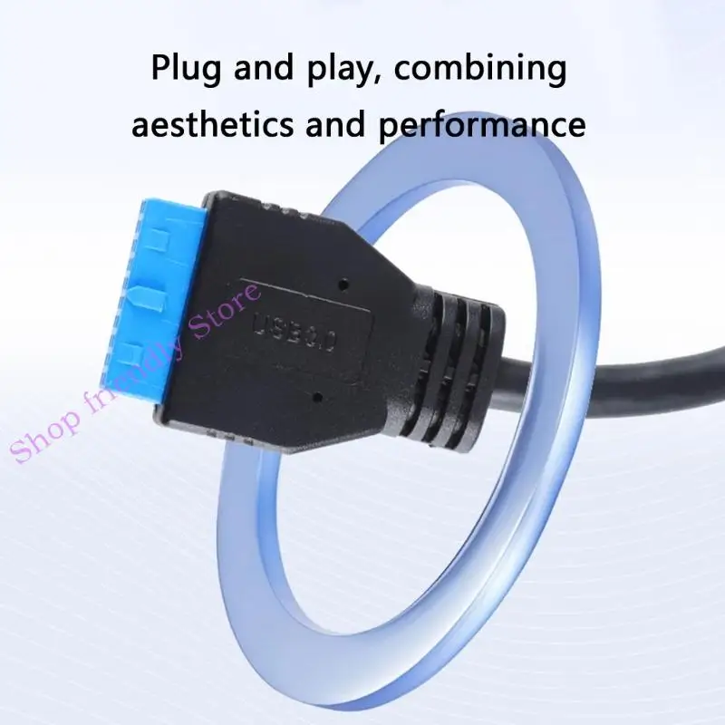 594A USB3.0 Hub 19pin 1 a 2 Extensão do cabeçalho com o modular da placa -mãe modular Dados transmissão dados do