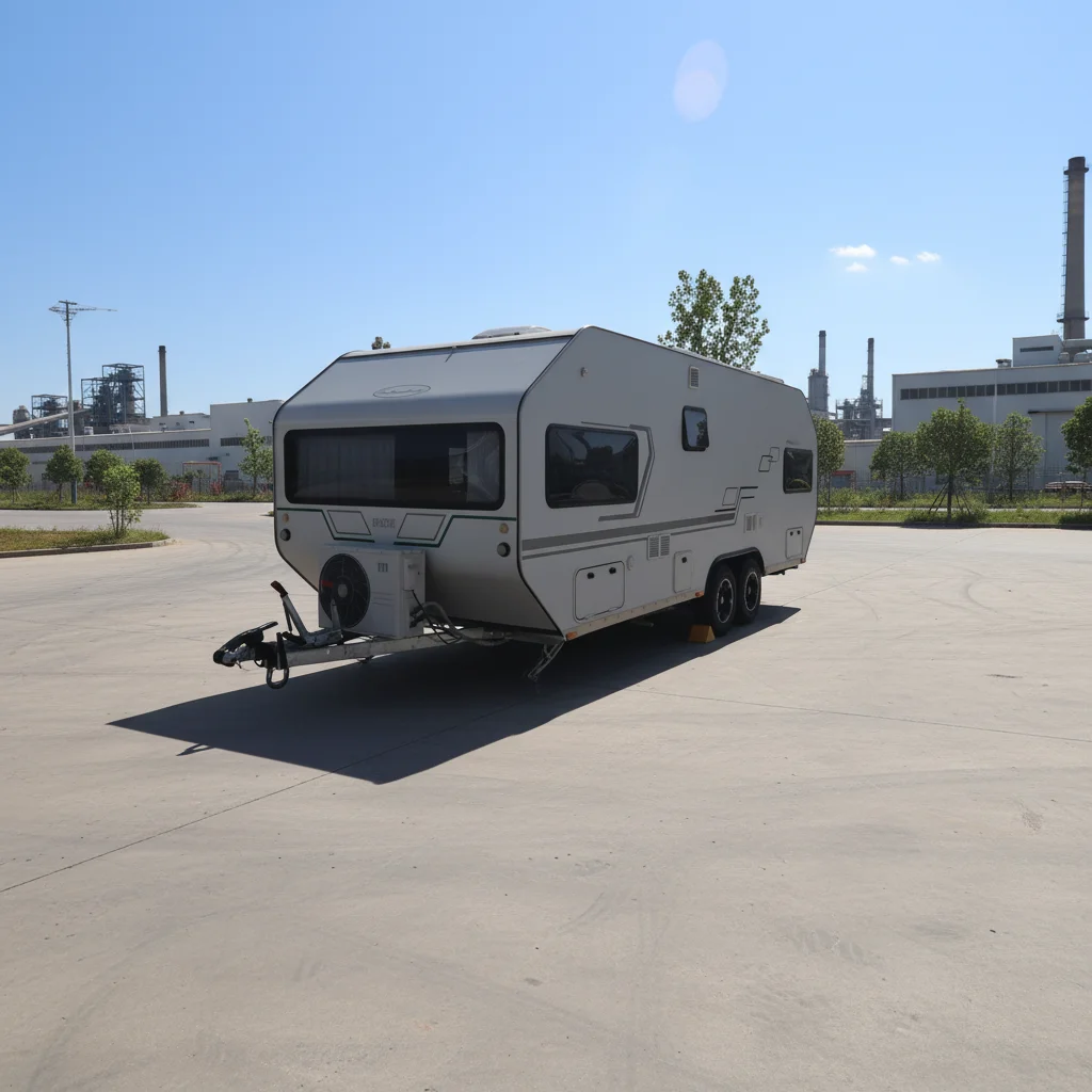 XISHUNLONG Magic Cube 780 Tandem Axle Travel Trailer - Aluminum Family Caravan With AL-KO Chassis & Large 6 Person Space