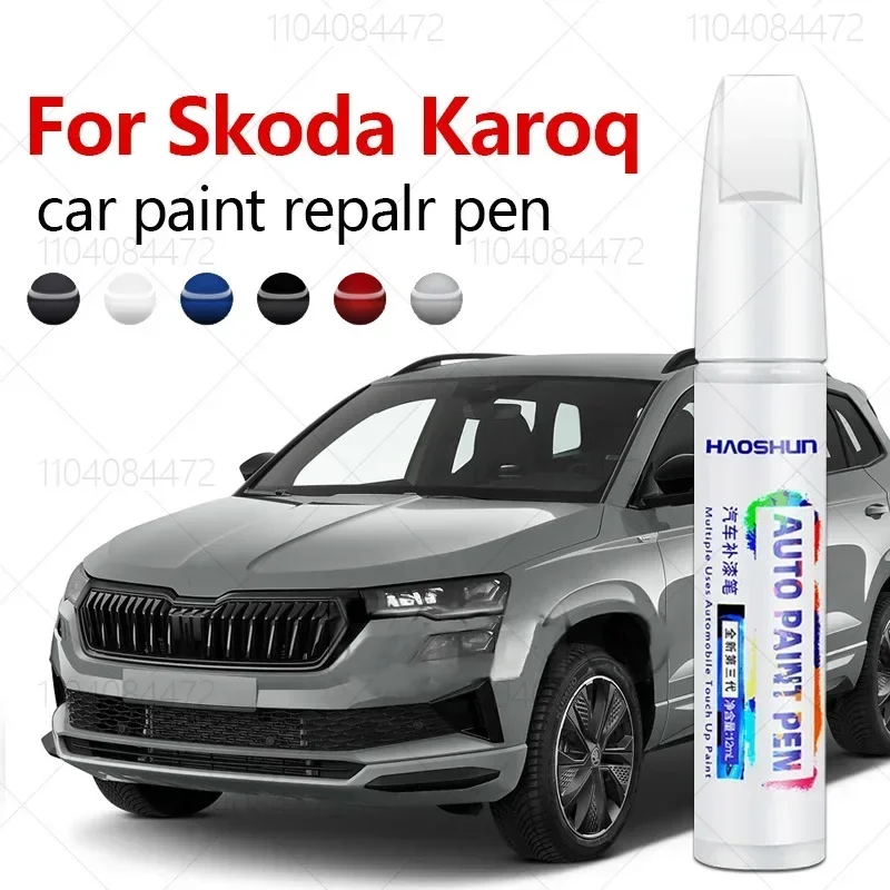 Dla Skoda Karoq 2017-2025 NU Pióro do naprawy farby Touch Up Scratch Remover DIY Auto Akcesoria Czarny Biały Pomarańczowy Srebrny Niebieski Czerwony