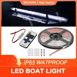 Kit de iluminación de tira LED con Control remoto, iluminación de navegación para barco, Baot, Pontón, Kayak, yate, 16 pies