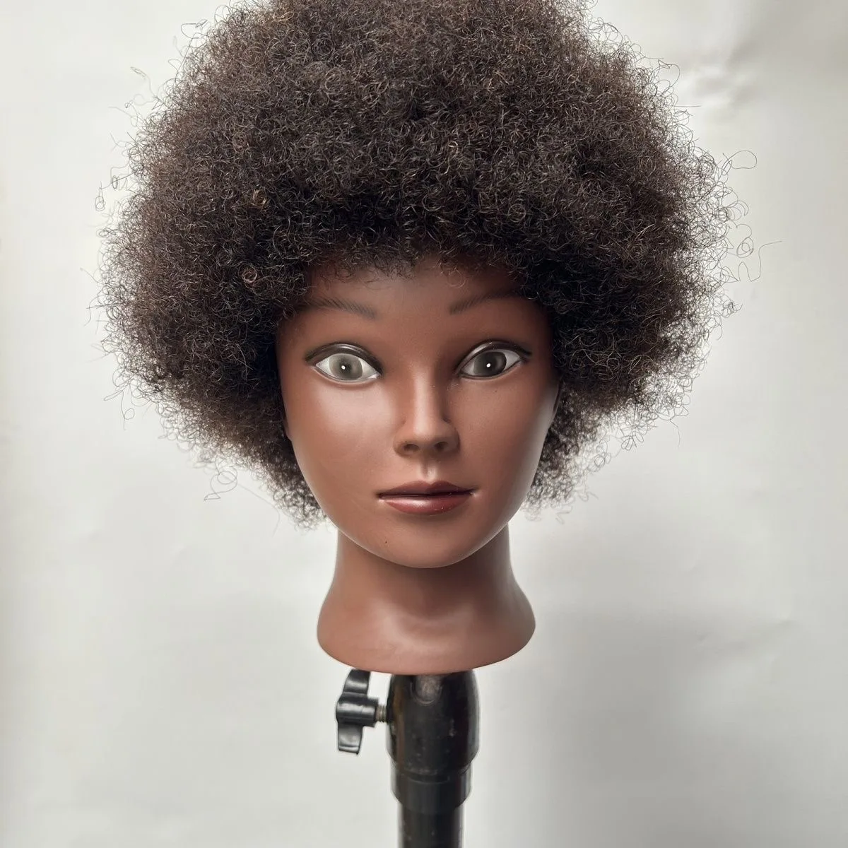 Head Model, Hair Salon, Apprentice Practice for Hair Cutting, Black Head Model, Real Hair, Hot Rolled Model, Black Head.