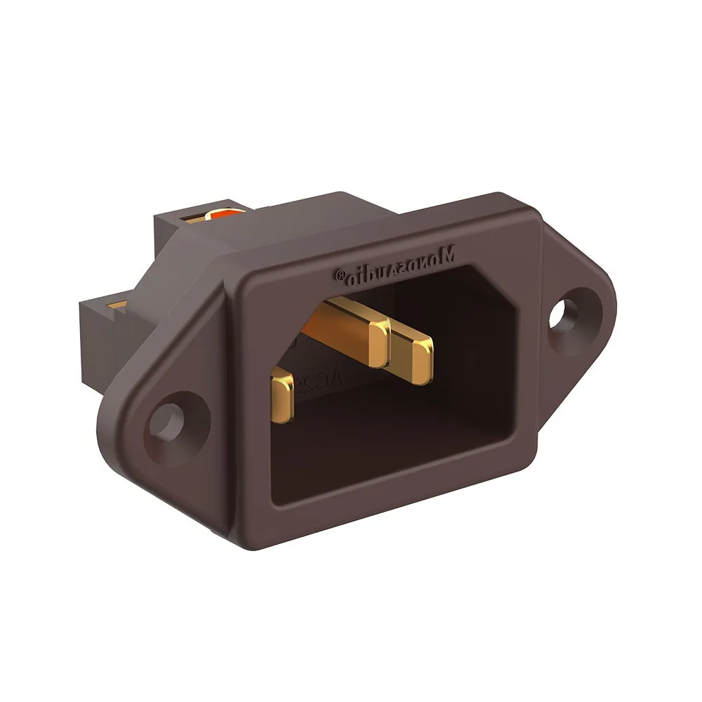 Monosaudio IC72 C14 입구 전원 플러그 IEC 암 소켓 순수 빨간색 구리 금/로듐 도금 가능 AC 250V 15A 커넥터