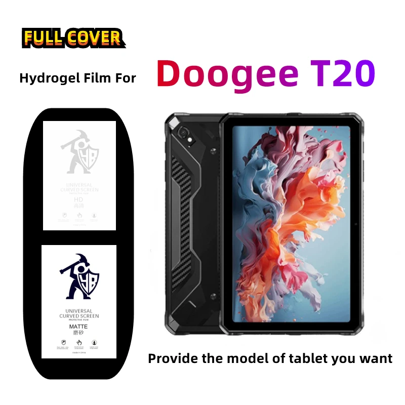 2 шт. матовая гидрогелевая пленка для планшетов Doogee R20 HD Защитная пленка для экрана Doogee R20 матовая/прозрачная защитная пленка с полным покрытием