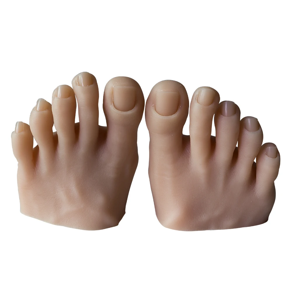 

Silicone Fake Feet Model Foot Hand Nail Art Tools Display Practice Female Mannequin Training Flexible Fingers Adjustment