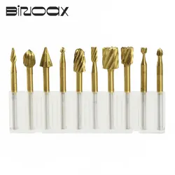 10pcs 3mm Wood Drill Bit Nozzles for Dremel Attachments HSS Stainless Steel Wood Carving Tools Set Woodworking