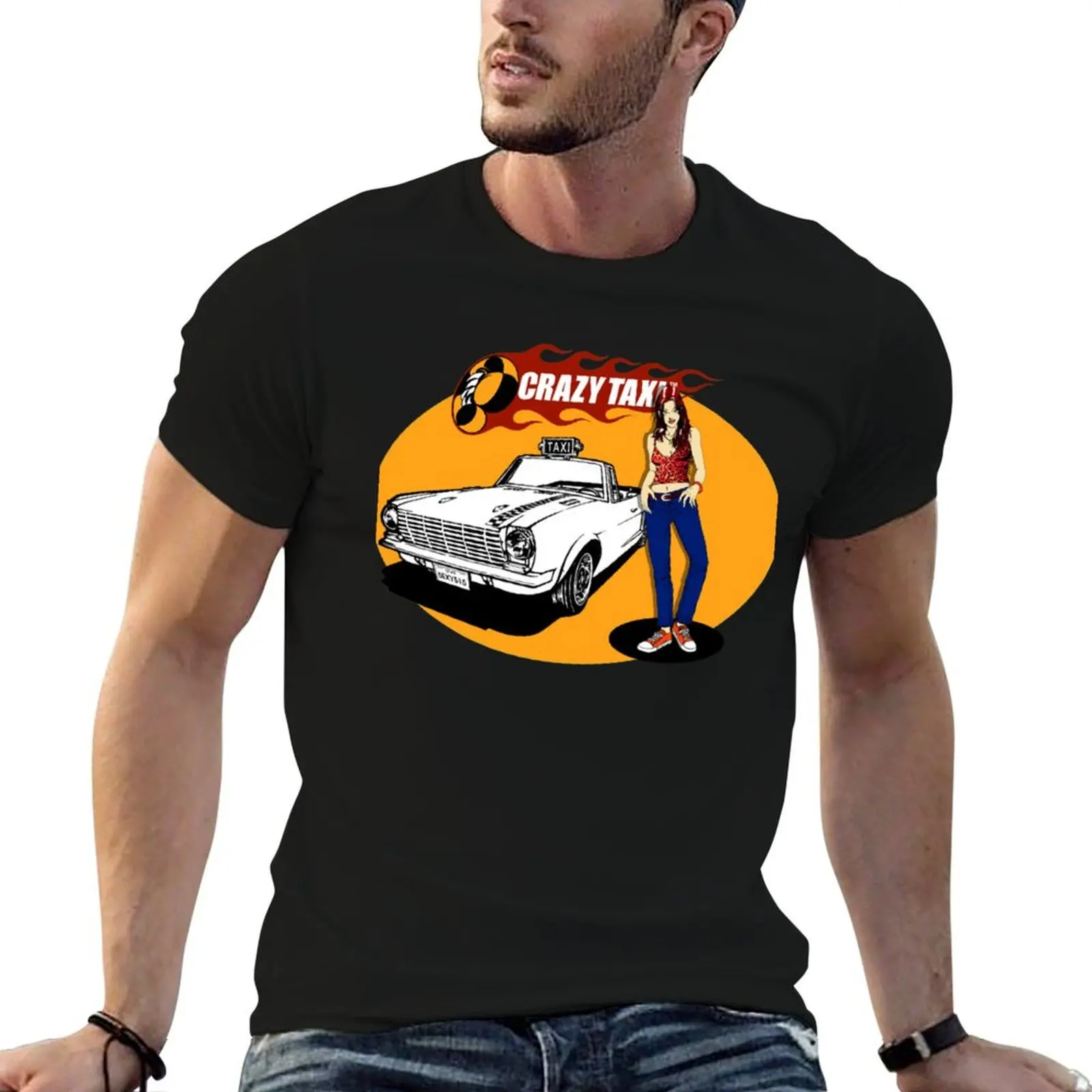 Crazy Taxi - Gena Classic. Camiseta de anime, camisetas oversize, camisetas divertidas, camisetas de humor negro para hombre, camiseta de algodón