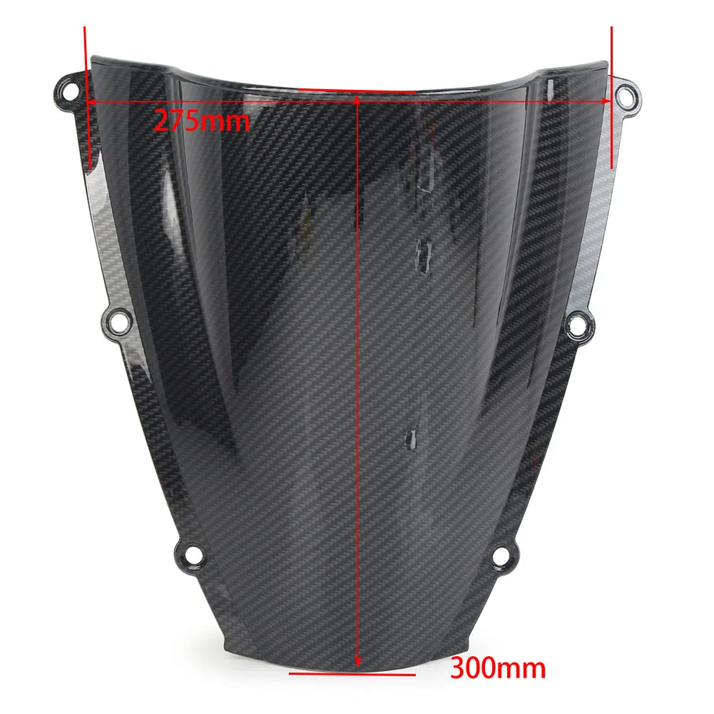 Motorcycle Double Bubble Windshield Windscreen Scratch Resistant Carbon Fiber ABS Wind Screen For Honda CBR600 RR F5 2003 2004