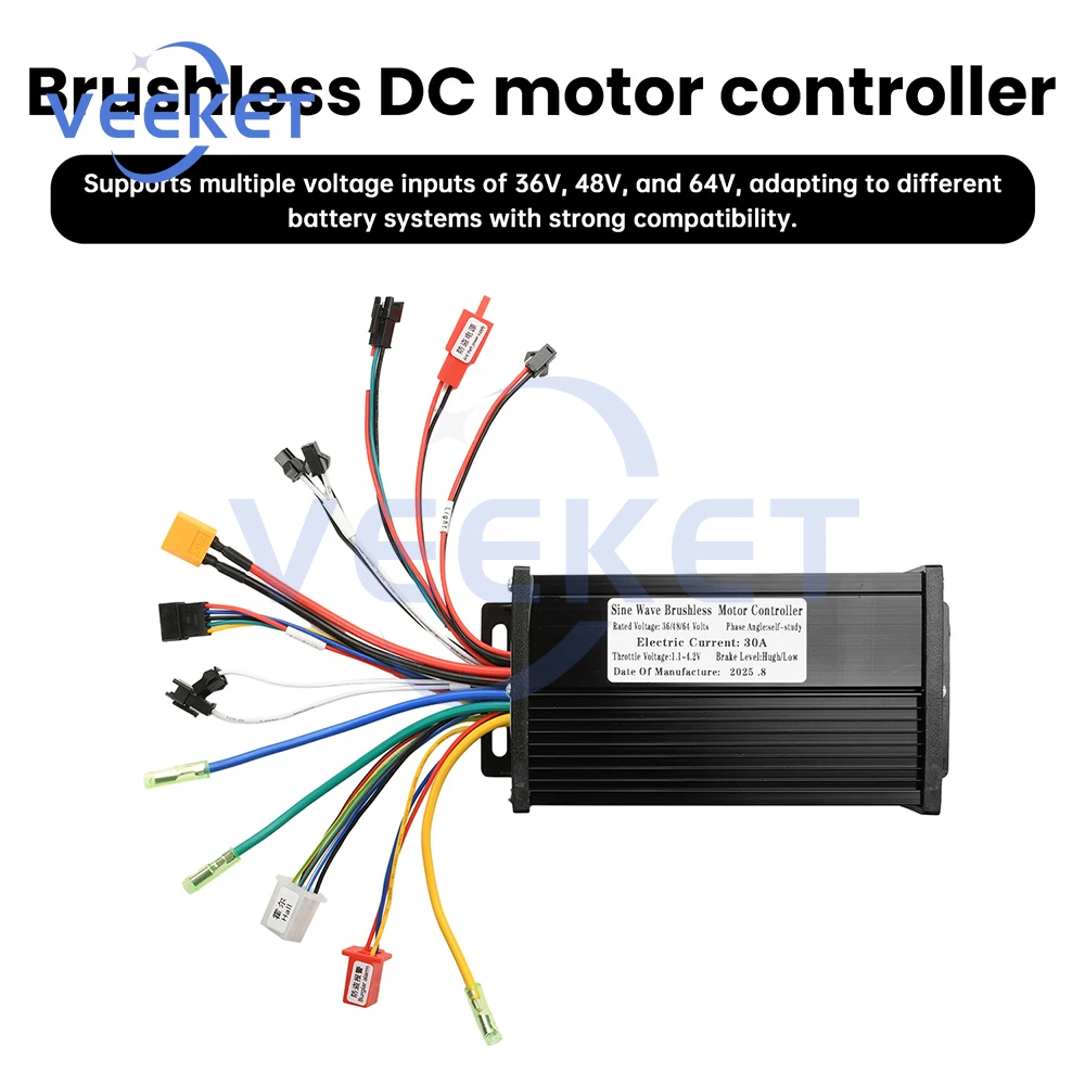 750 واط-1500 واط شرط موجة فرش السيارات تحكم 36 فولت 48 فولت 64 فولت 30A 3-وضع سائق SM موصل أداة دراجة كهربائية S866