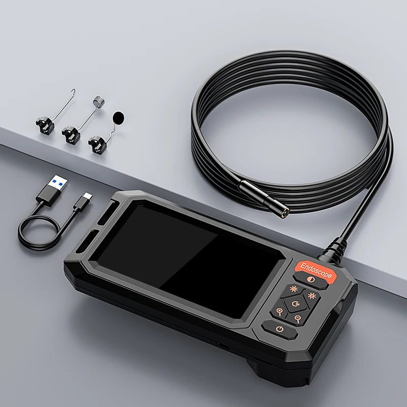 Endoscoopcamera 4,3'' IPS-scherm Waterdichte slangcamera voor loodgieterswerk Auto pijpinspectie Borescoop 8MM sonde met verstelbare 8LED's