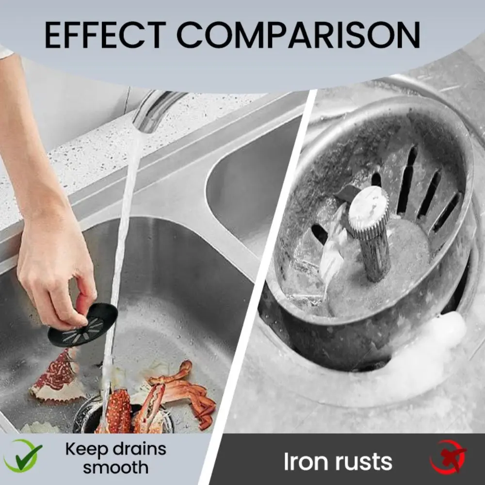 

Recyclable Plastic Water Trough Hole Covers Safe Material Portable Sink Filter Two Types Compact Filter Tool Kitchen Sink