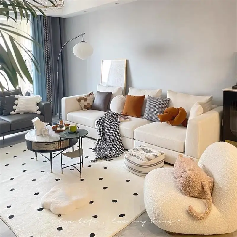 

Simple Dots Rugs Living Room Home Decoration Carpet Bedroom Cartoon Soft Kids Crawling Tatami Nordic Sofa Coffee Table Floor Mat