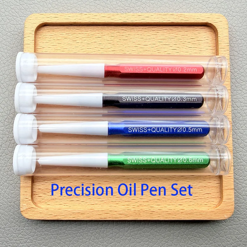 1Set Watch Special Oiler Pen Precision Pointing Oil Pen Metal Handle Watch Repair Maintenance Tool Tip Size 0.2/0.3/0.5/0.6mm