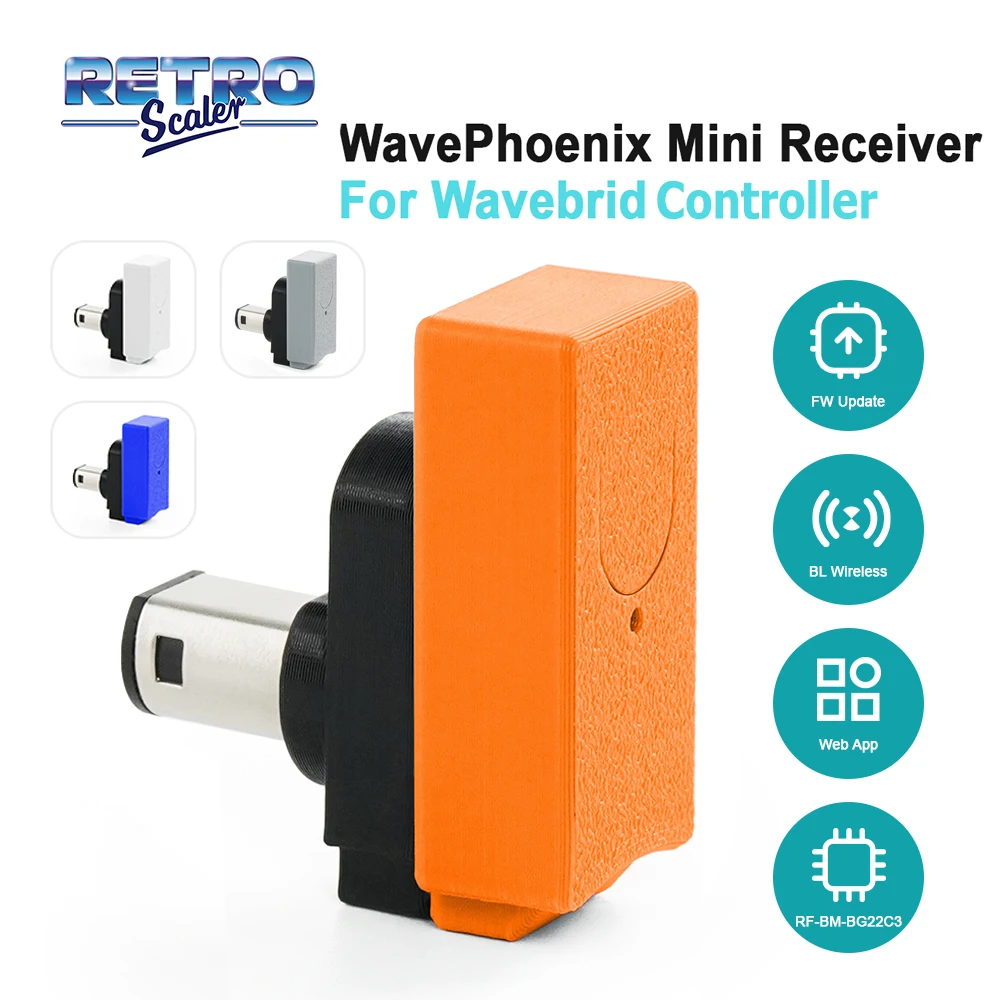 RetroScaler Game Controller Connectore WavePhoenix Wireless Receiver For WaveBird Controller For NGC  Will (RVL-001) Console