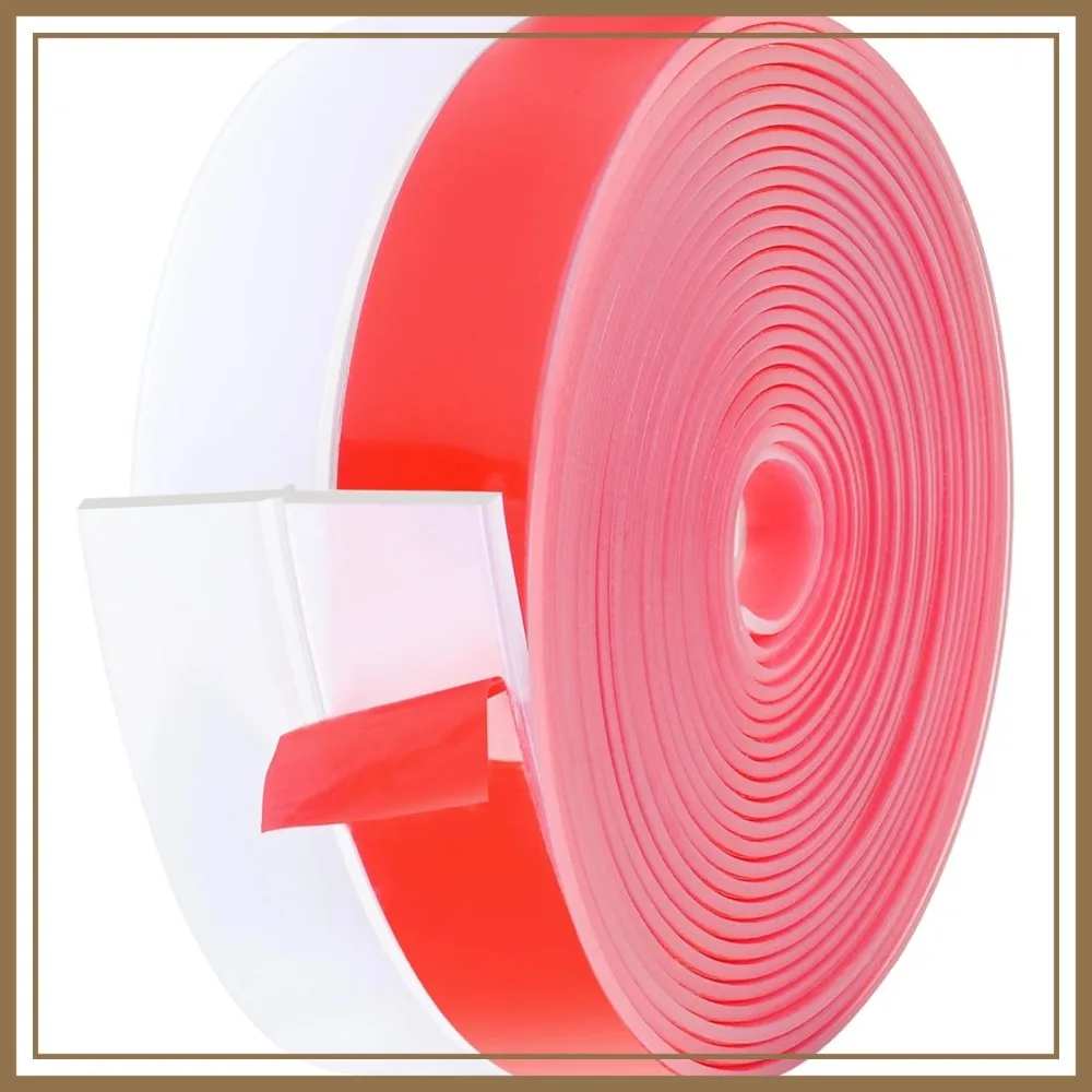 

2IN x 20FT Door Draft Stopper Seal Tape, Self-Adhesive Silicone Strip for Sliding Glass Window Gap, Clear