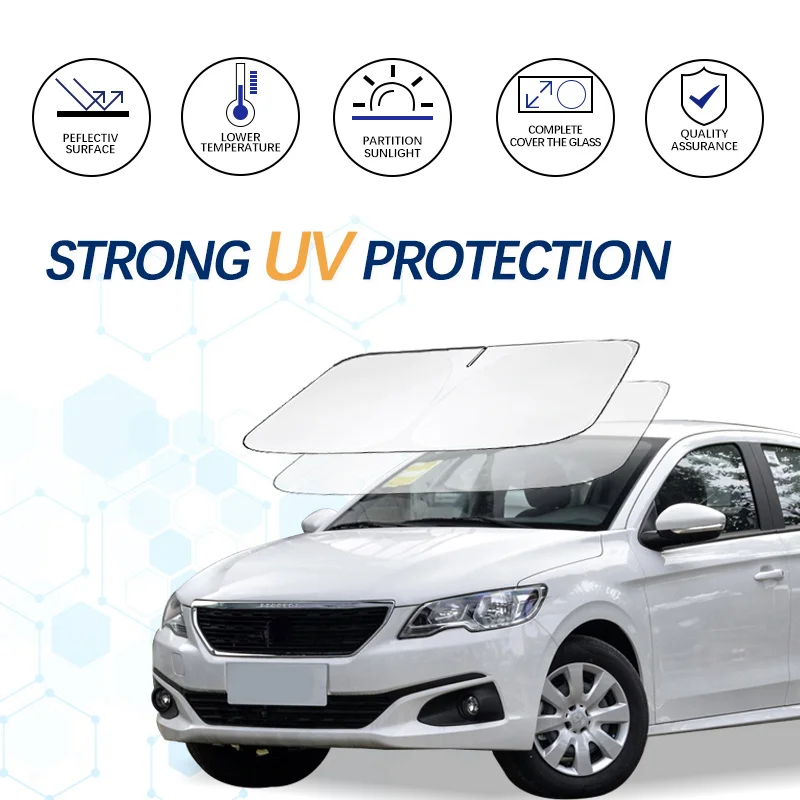 

Car Windshield Sun Shade For Peugeot 301 Sunshade Summer Visor Protector Foldable Blocks UV Rays Protection Accessorie