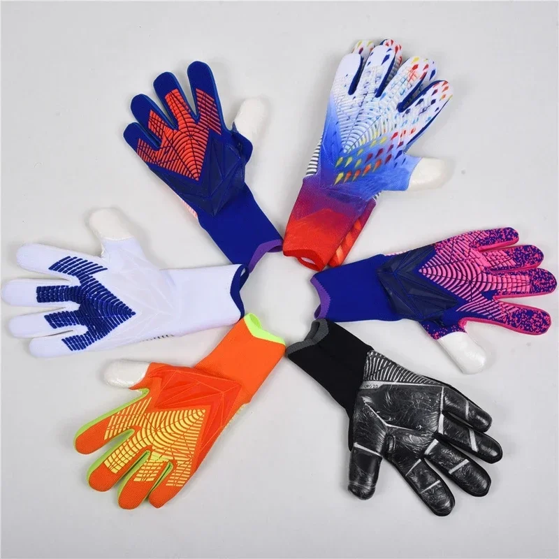 Crianças adultos luvas de goleiro luvas de goleiro engrossar látex futebol antiderrapante futebol respirável crianças goleiro