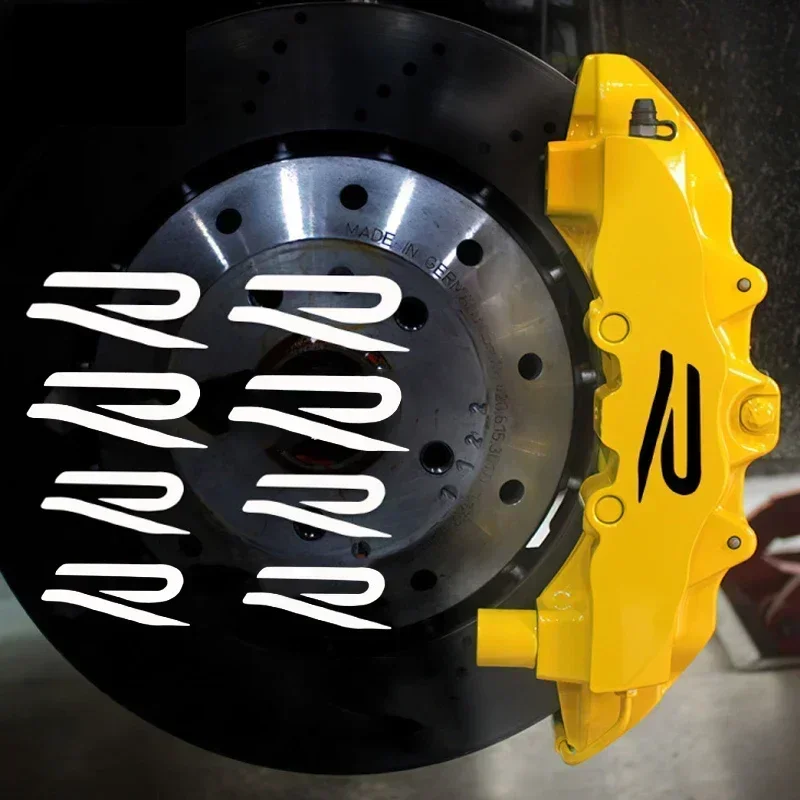 Pegatinas de Vinilo para Caliper de Freno de Coche Volkswagen VW, 4 Piezas, Rline R Line Golf 3 5 7 Polo Passat GTI Bora Jetta, Calcomanías para Ruedas de Vehículo