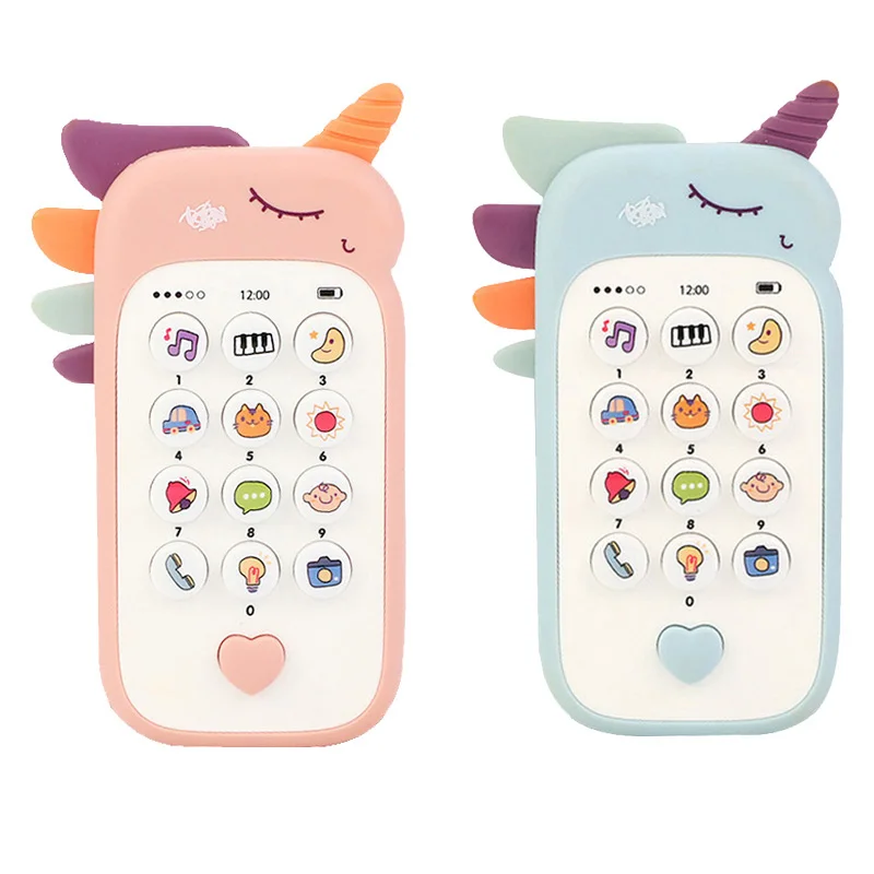 Baby\'s Music Sound Phone Toy, telefone, brinquedos para dormir, simulação mordedor, educação infantil precoce, presentes para crianças