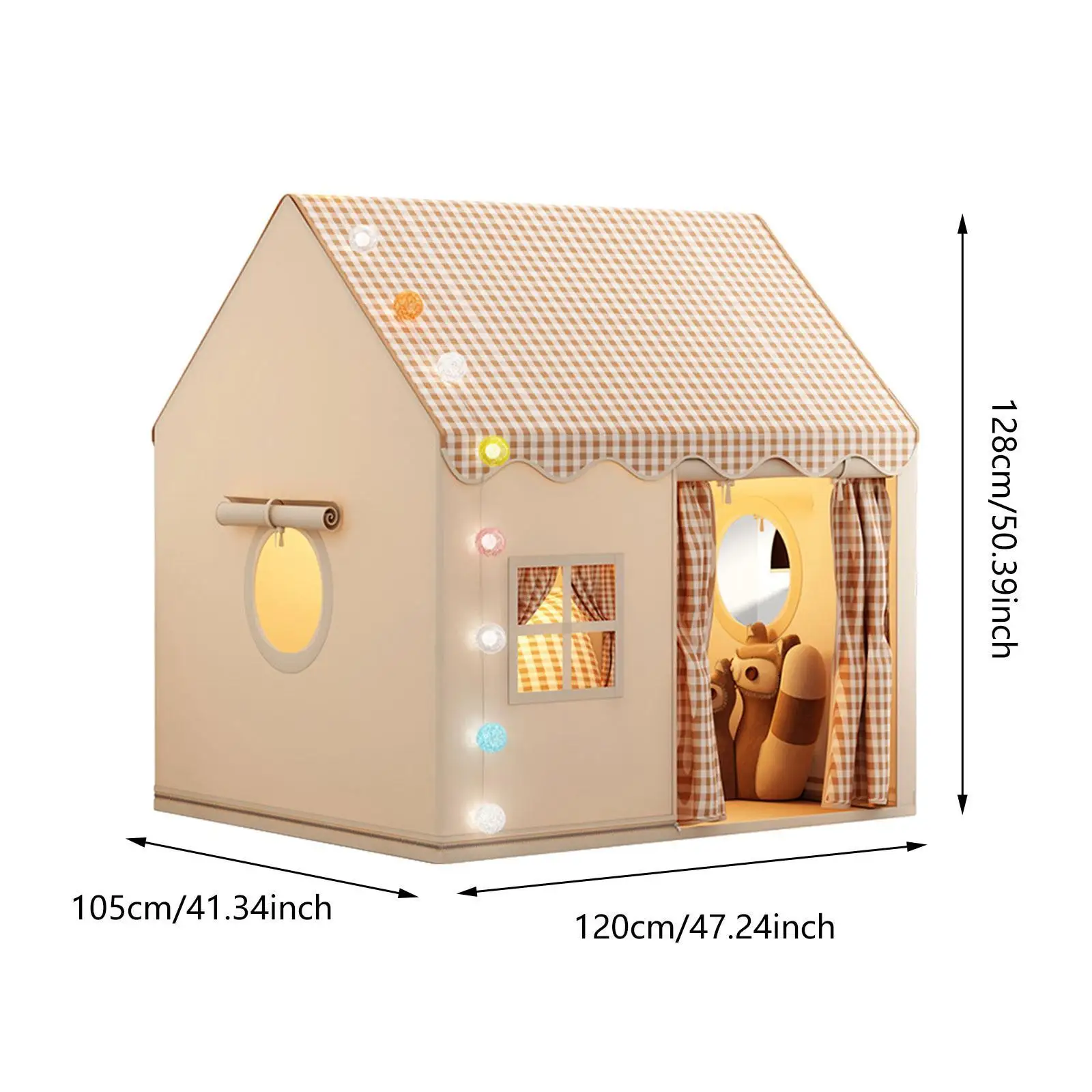 Tente de jeu pour enfants, structure de château d'intérieur, maison de jouets pour garçons et filles, design portable avec entrée et ouverture pour crèche