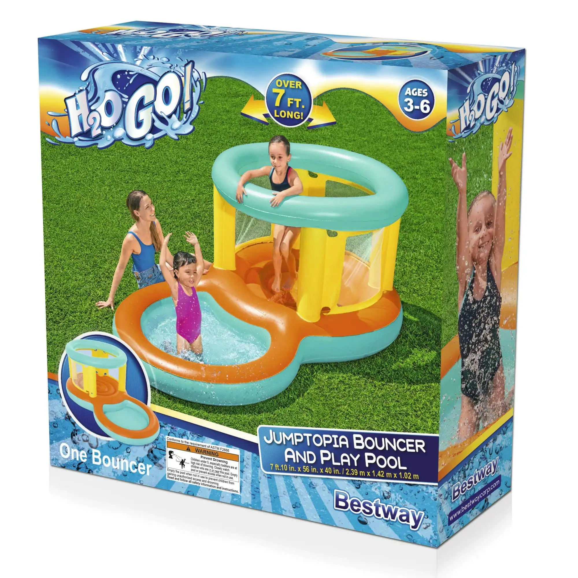 

Bestway - ¡H2OGO! Saltador Jumptopia y Juego de Billar.