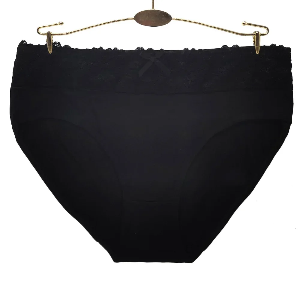 Plus Size Panties Cotton Underwear Women Underpants Briefs Sexy Intimate Lace Woman Knickers 3 Pieces/Lot