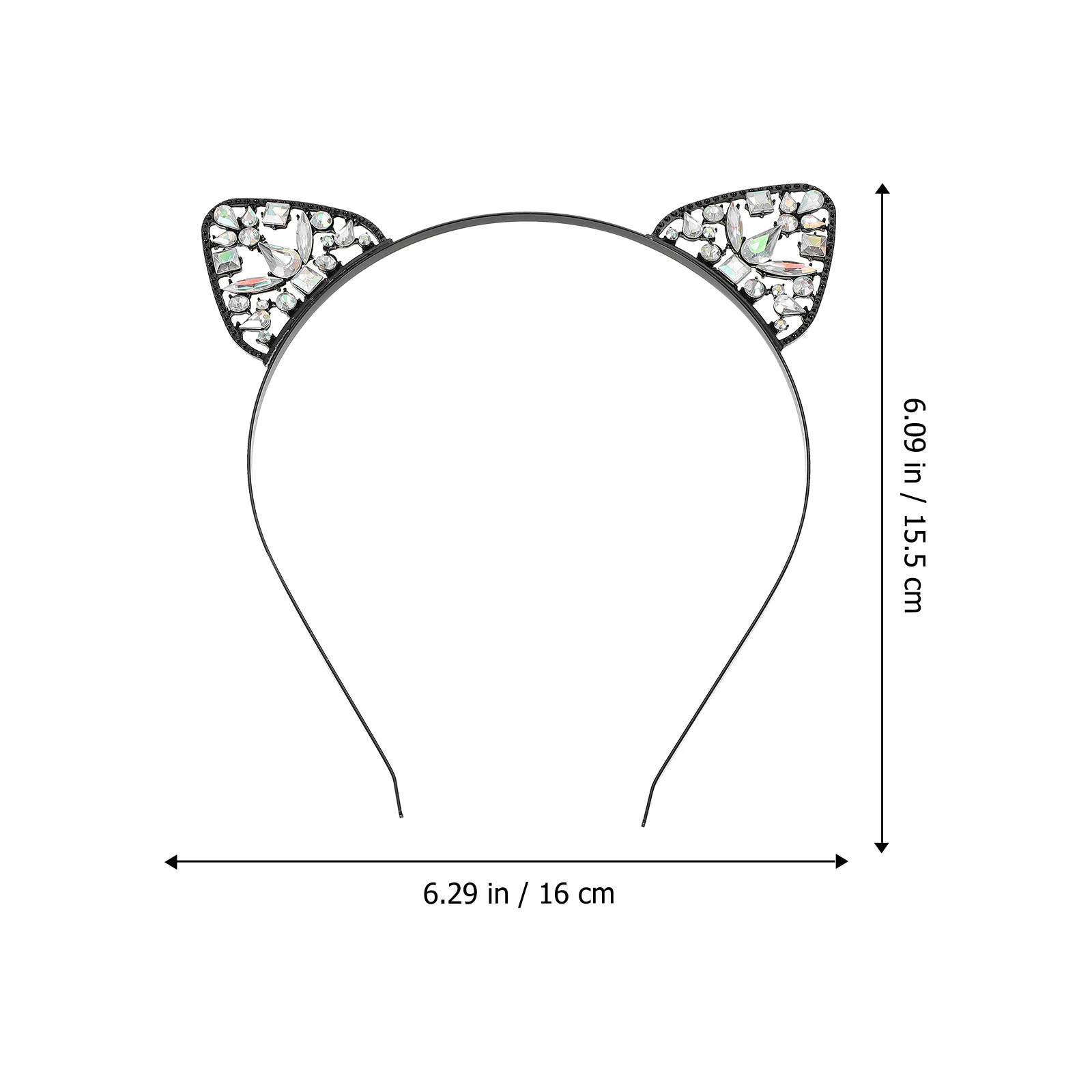 

Cat Ears Headb Crystal Rhinestone Hair Accessories Alloy Stylish Party Headdress Adorable Female Headb s Photos Prop Birthday