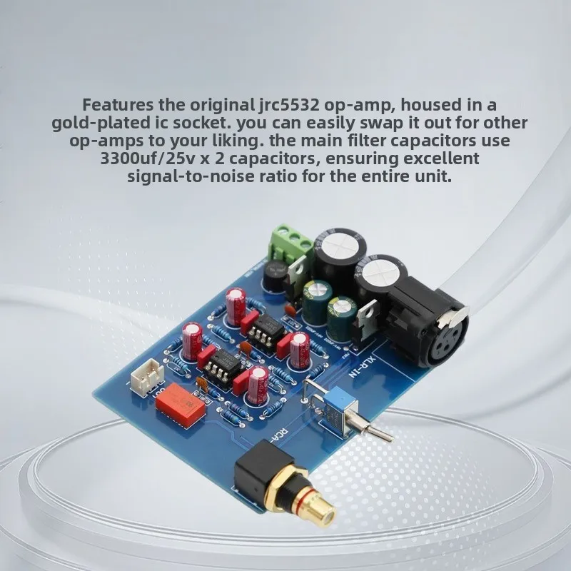 Balanced XLR Unbalanced RCA Single-Ended Input to Balanced Output Mono Board Amplifier Board HI Modification