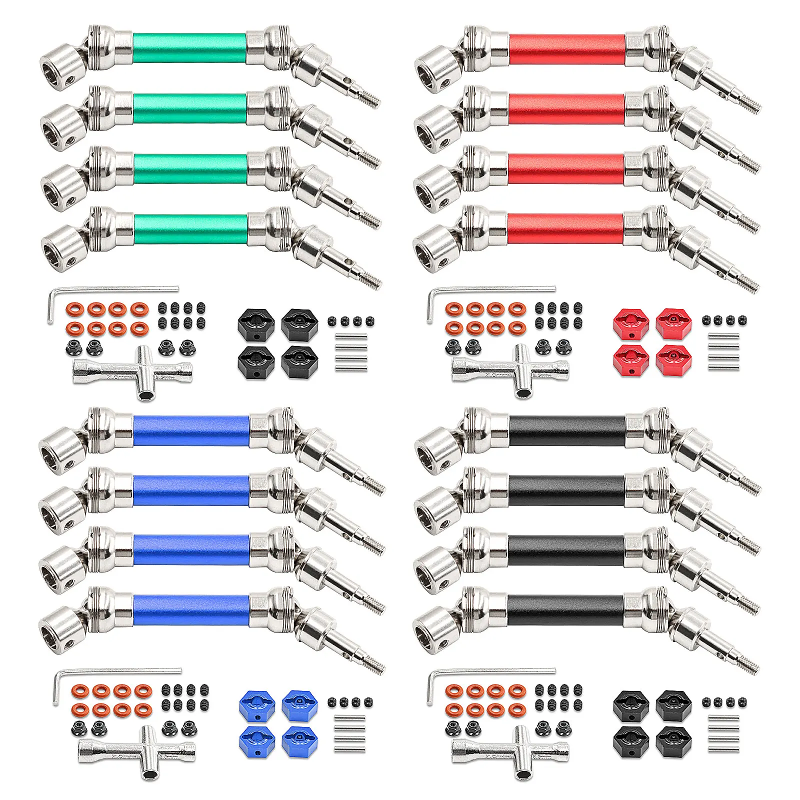 

Универсальный комплект карданного вала CVD из сплава (45 # Концы из закаленной стали) для 1/10 гранита Senton/Vortek 3s BLX и Mega550, Big Rock V2 # ARAC4041