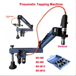 M3-M6-M12-M16 CNC Automatic Pneumatic Tapping Machine Air Threading Machine Pneumatic Tapper Tool Universal Head with Chucks