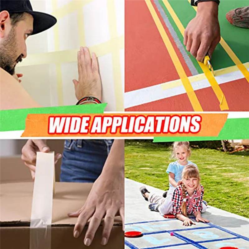 Ingenious-Colored Masking Tape Bulk Multi Rainbow Color Craft Tape 1, 980 Feet X 1 Inch Of 12 Colors Fit For Kids