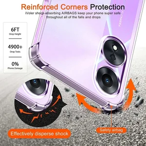 OPPO A80 A60 A79 A3 PRO 5G A98 A78 A58 A40 M A38 A18 A77 A57保護カバーFunda Coque Capaの柔軟なTPU透明性ケース 10ベストセールスかわいい電話ケースOppo -№1