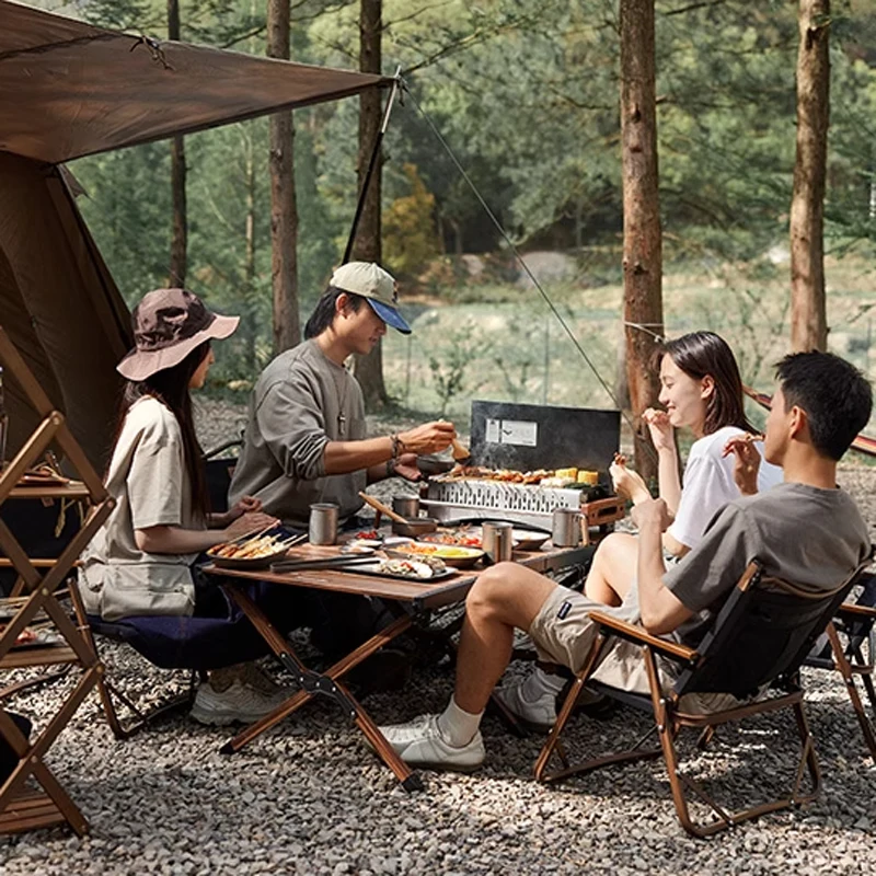 

Настольный гриль для барбекю, бытовой открытый кемпинг, портативный складной гриль для барбекю, угольная печь для барбекю