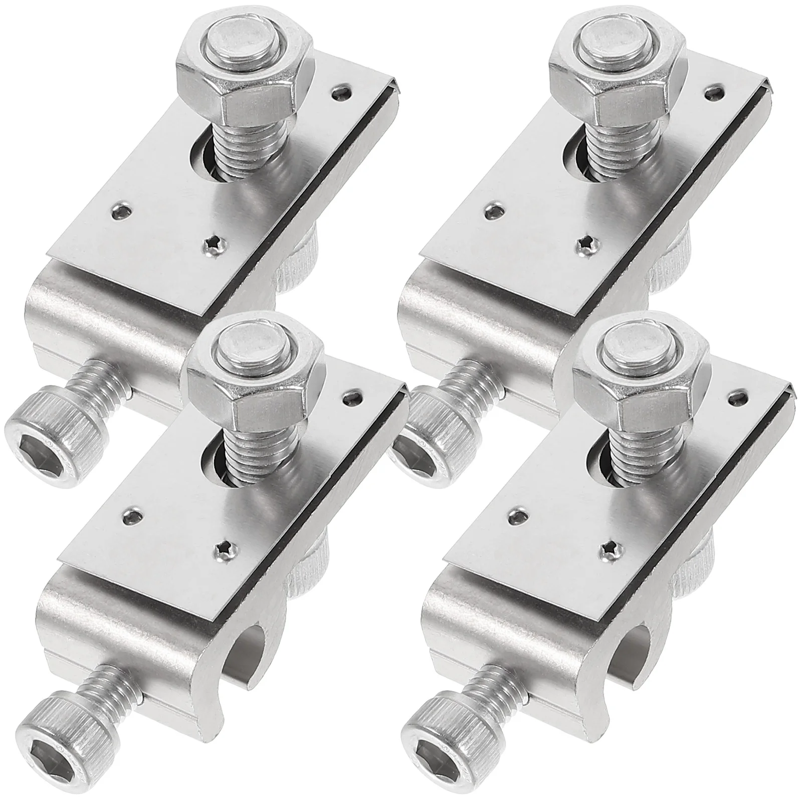 

4pcs Solar Panel Grounding Clips Stainless Steel Ground Lug Cable Clamp Wire Management Photovoltaic Accessories Wind Water