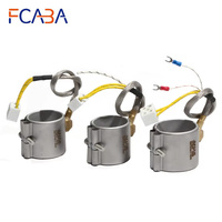 FCABA 75mm Diameter 55~80mm Height 110V/220V/380V 450W/530W/570W/650W Aluminized Band Heater Sealed Coil Heating Element