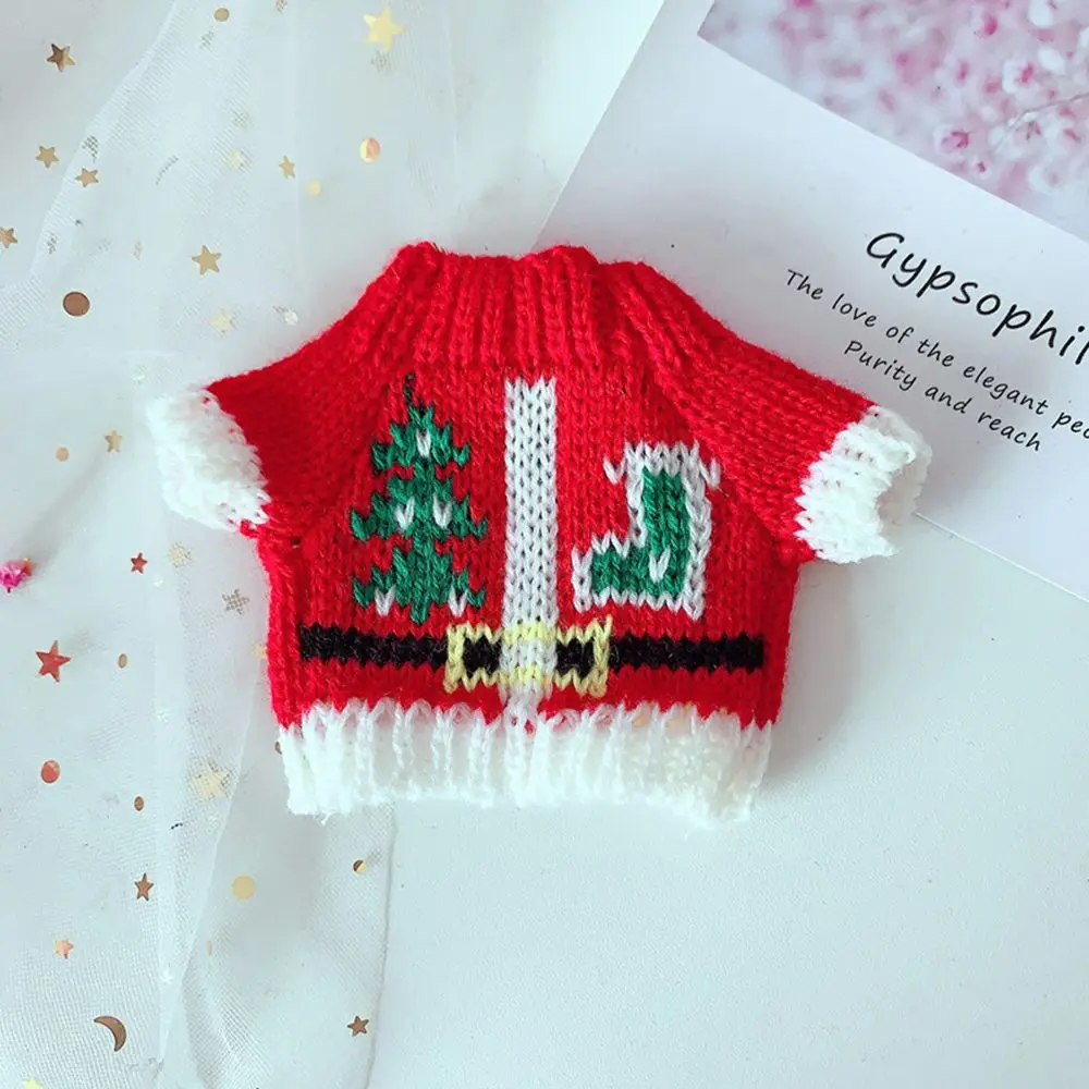 20CM Doll Clothes Knitted Sweater Plush Toys Tops Christmas Tree Snowflake Elk Christmas Decoration For Idol Dolls Accessories