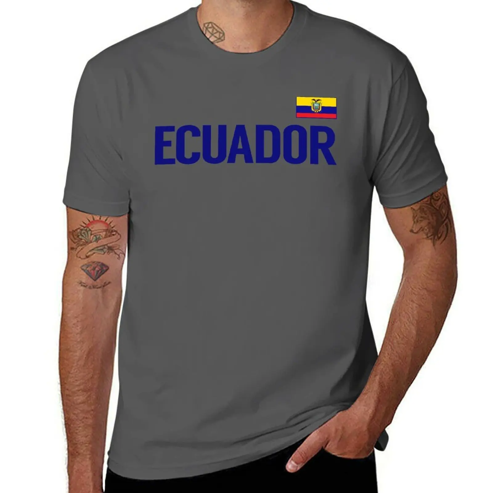 

Ecuador National Team Ecuadoran Futbol Soccer Flag T-Shirt essential t shirt t shirts for man cotton funny T-Shirt